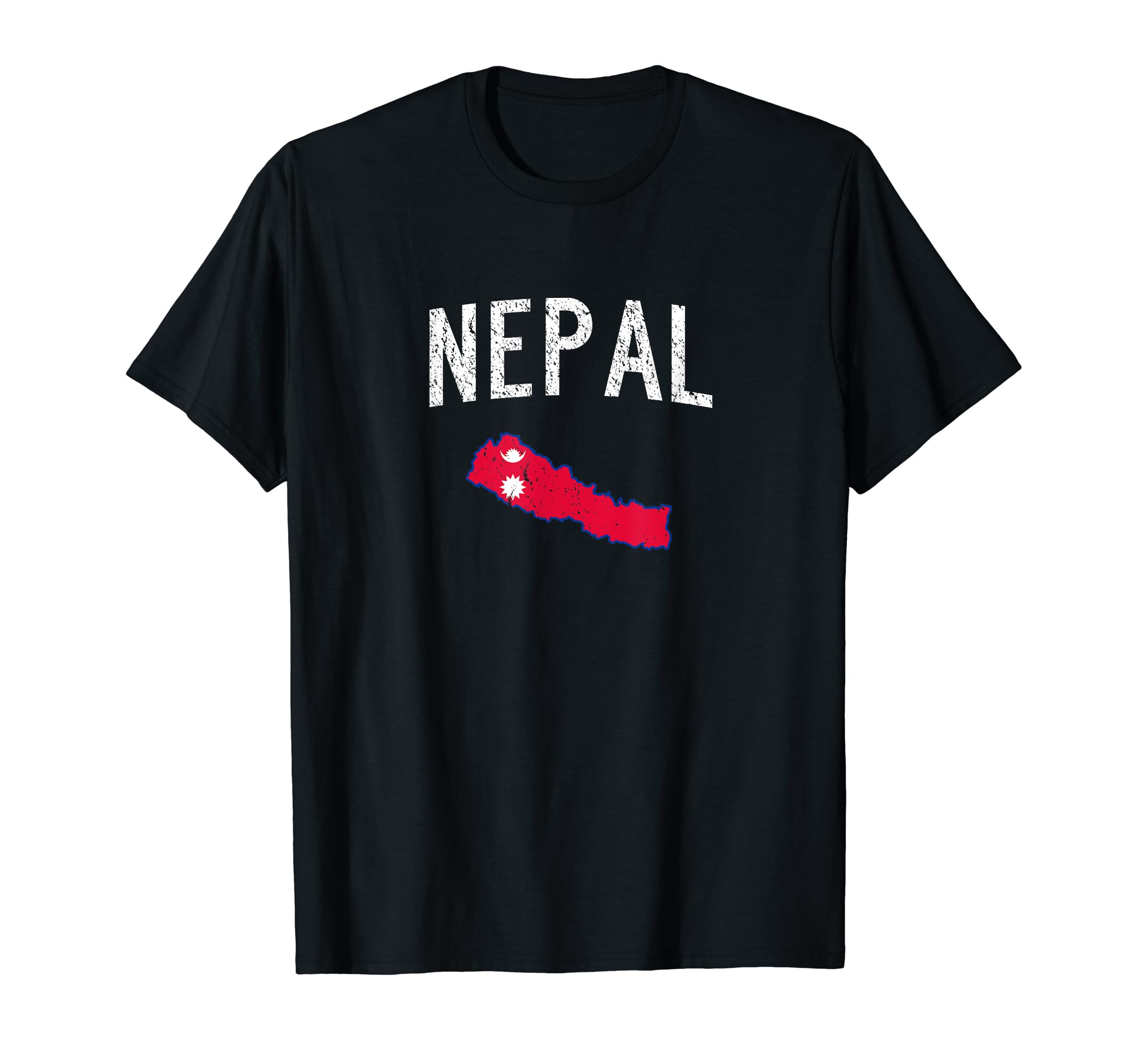 Nepal Flag Distressed T-Shirt - Unique Graphic Unisex - T-Shirt, Sweatshirt, Hoodie