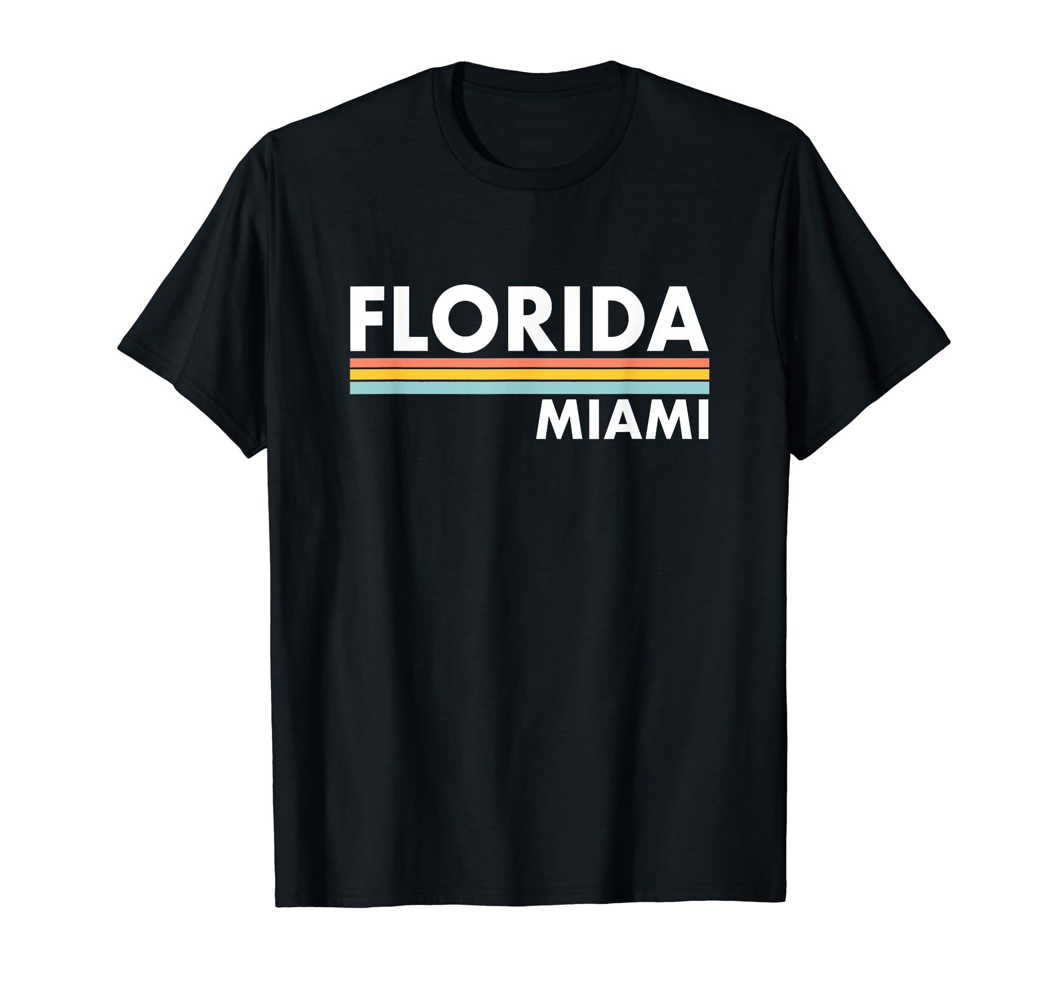 Florida Miami Stripes T-Shirt - Fun Novelty Design for Adults - T-Shirt, Sweatshirt, Hoodie