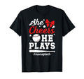 She Cheers He Plays Mom Both Cheer T-Shirt - Minimalist Print Men Women - T-Shirt, Sweatshirt, Hoodie