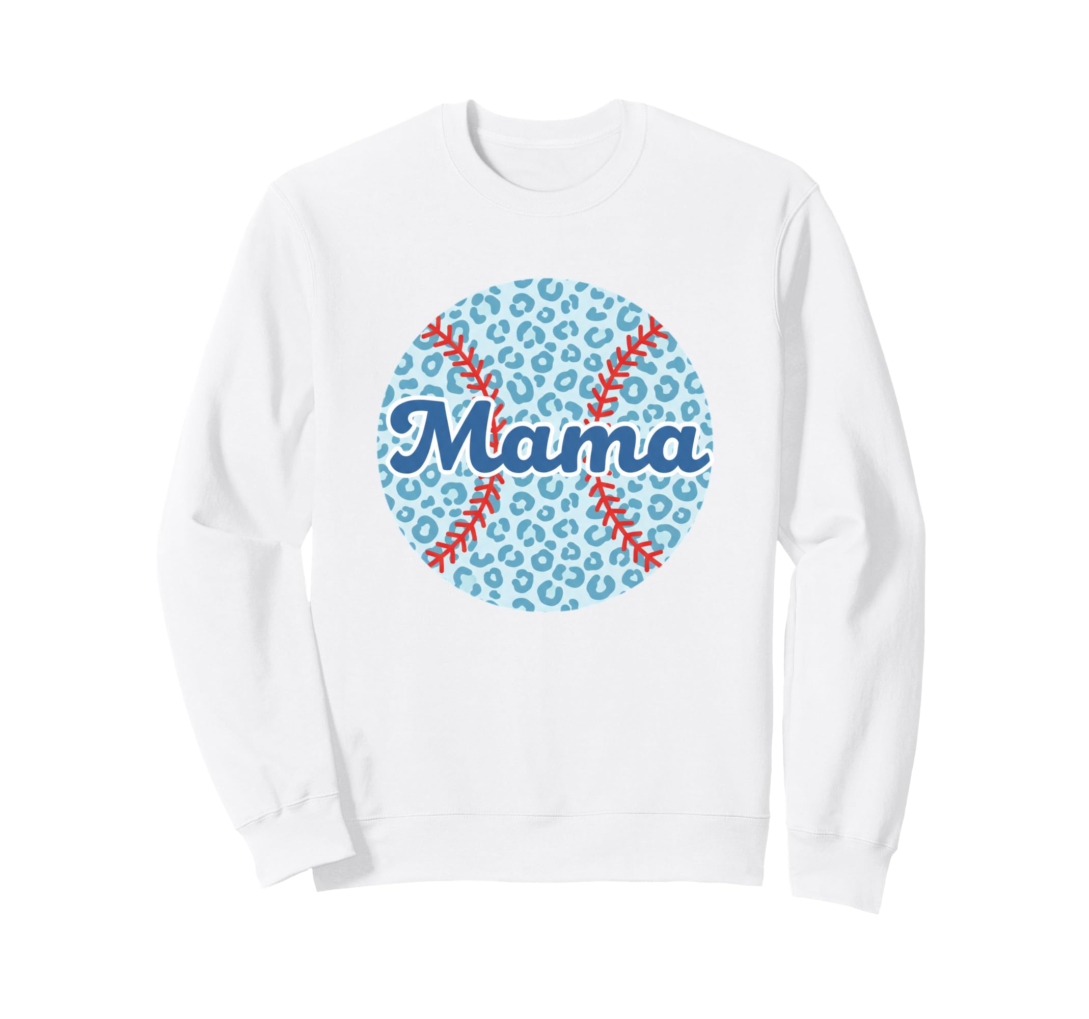 Mama Leopard Baseball Mom Circle Sweatshirt - Trendy Graphic Men Women - T-Shirt, Sweatshirt, Hoodie