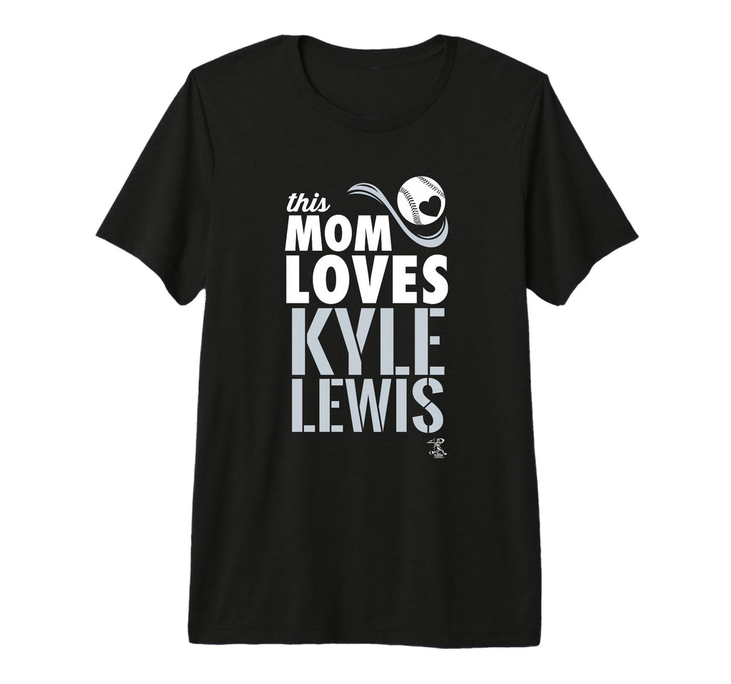 Kyle Lewis This Mom Loves Tri Blend T-Shirt - Custom Art Print for Adults - T-Shirt, Sweatshirt, Hoodie