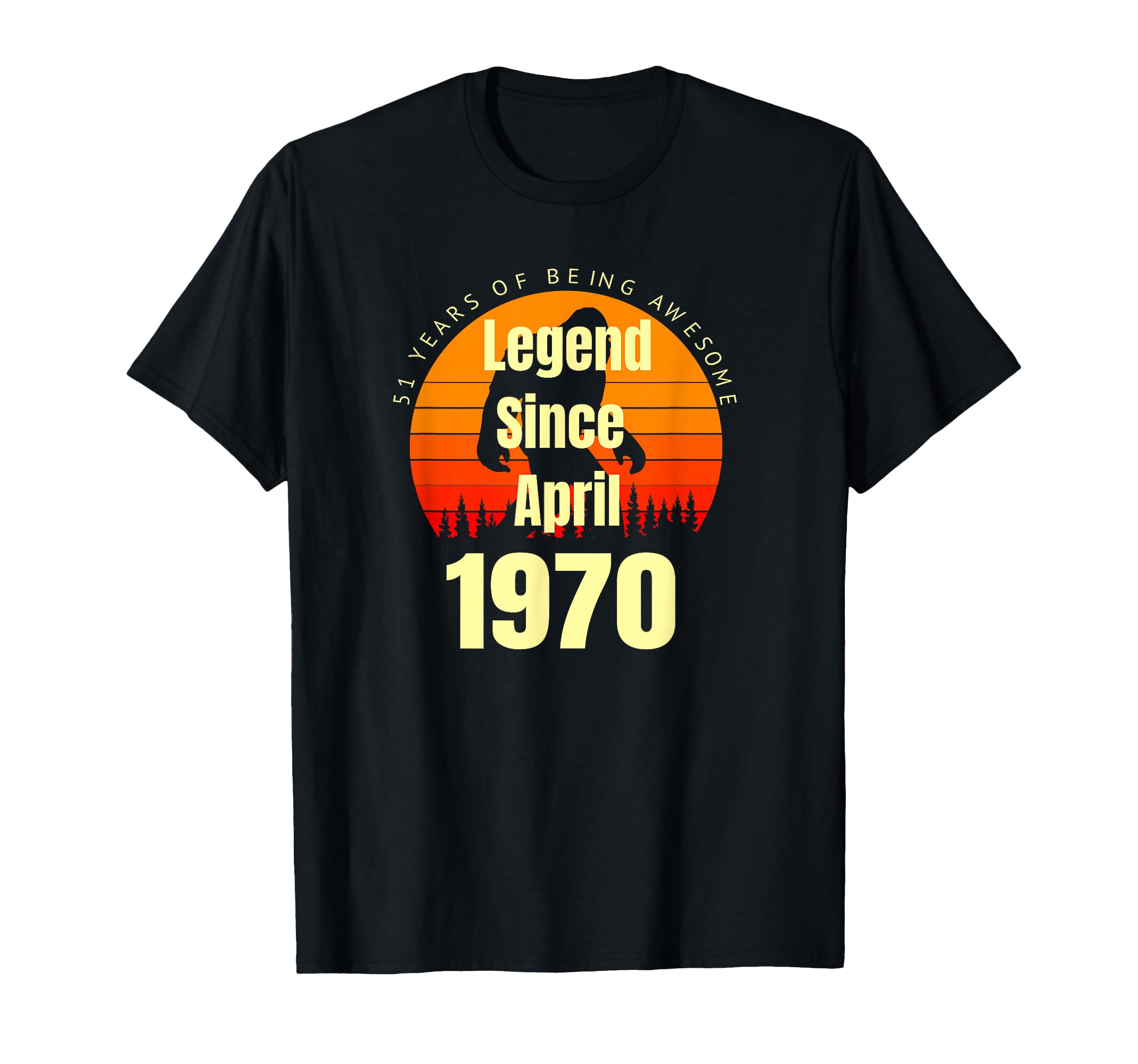 51St Birthday Legend Since April 1970 T-Shirt - Minimalist Print Unisex - T-Shirt, Sweatshirt, Hoodie