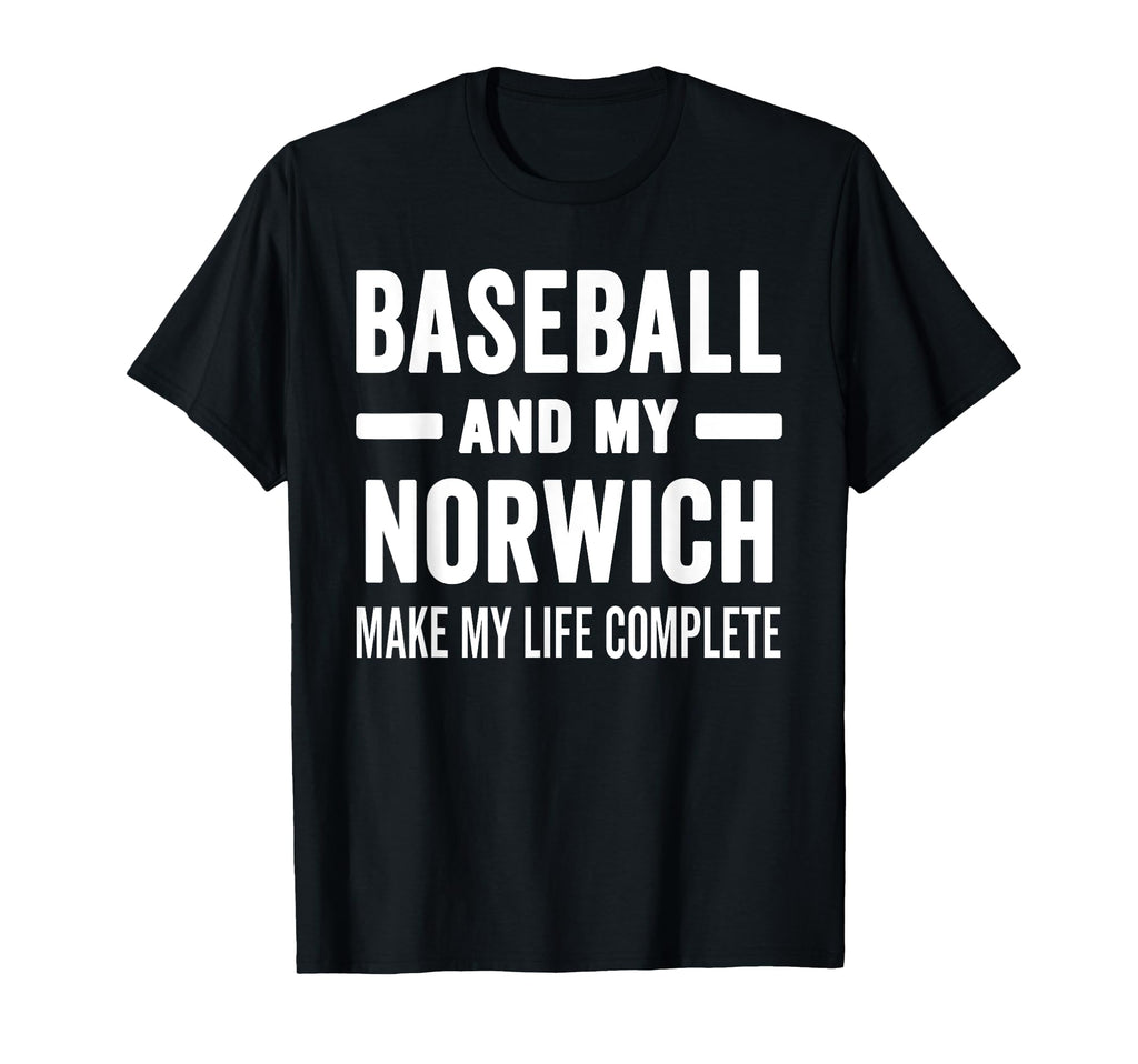 Baseball And My Norwich Mama Dog Lover T-Shirt - Trendy Graphic for Adults - T-Shirt, Sweatshirt, Hoodie