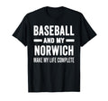 Baseball And My Norwich Mama Dog Lover T-Shirt - Trendy Graphic for Adults - T-Shirt, Sweatshirt, Hoodie