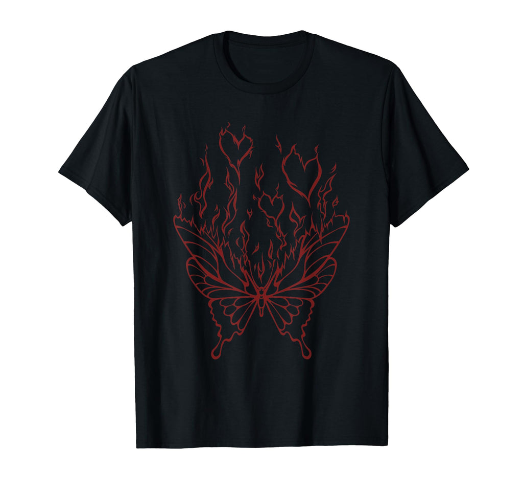 Butterfly Y2K Goth Dark Fairy Grunge T-Shirt - Custom Art Print for Adults - T-Shirt, Sweatshirt, Hoodie