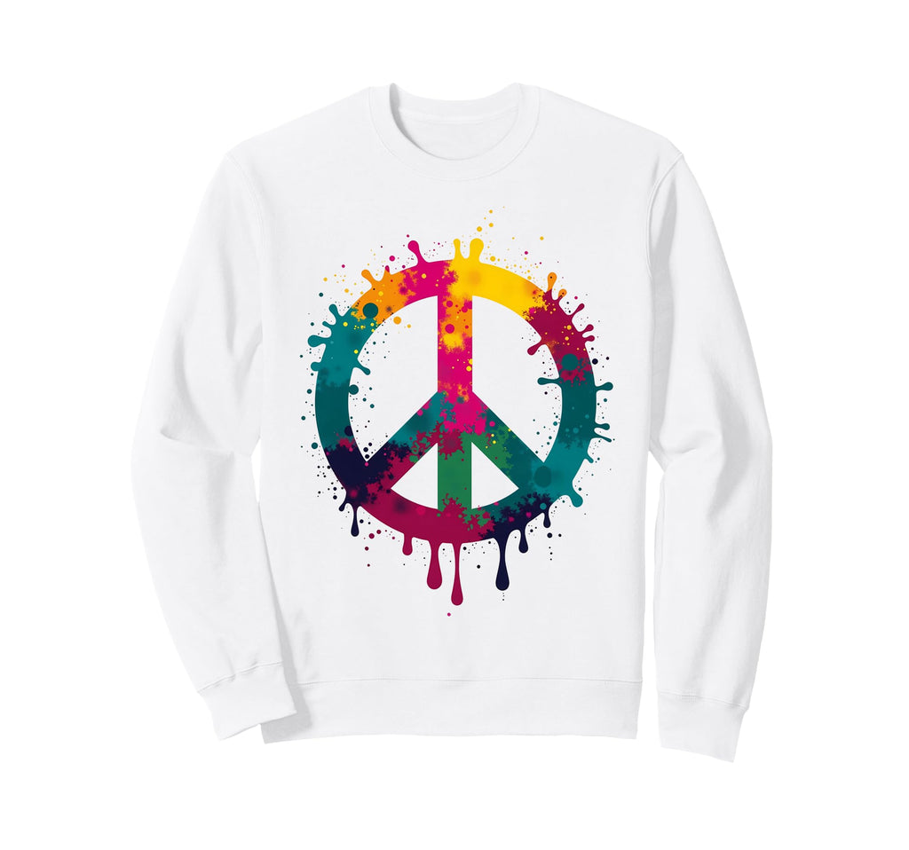 60S 70S Flower Power Groovy Love Sweatshirt - Minimalist Print for Adults - T-Shirt, Sweatshirt, Hoodie