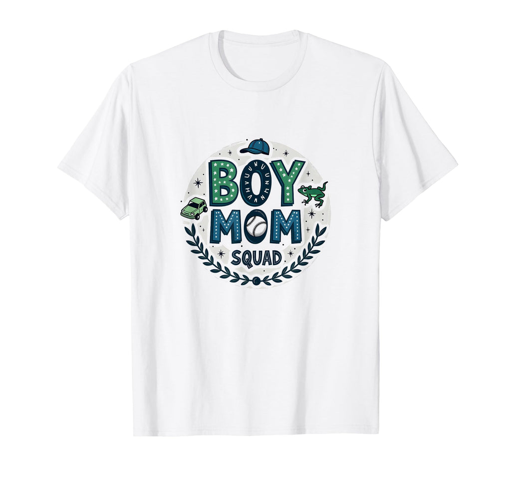Mom Squad Proud Mama Baseball Cap T-Shirt - Minimalist Print Men Women - T-Shirt, Sweatshirt, Hoodie
