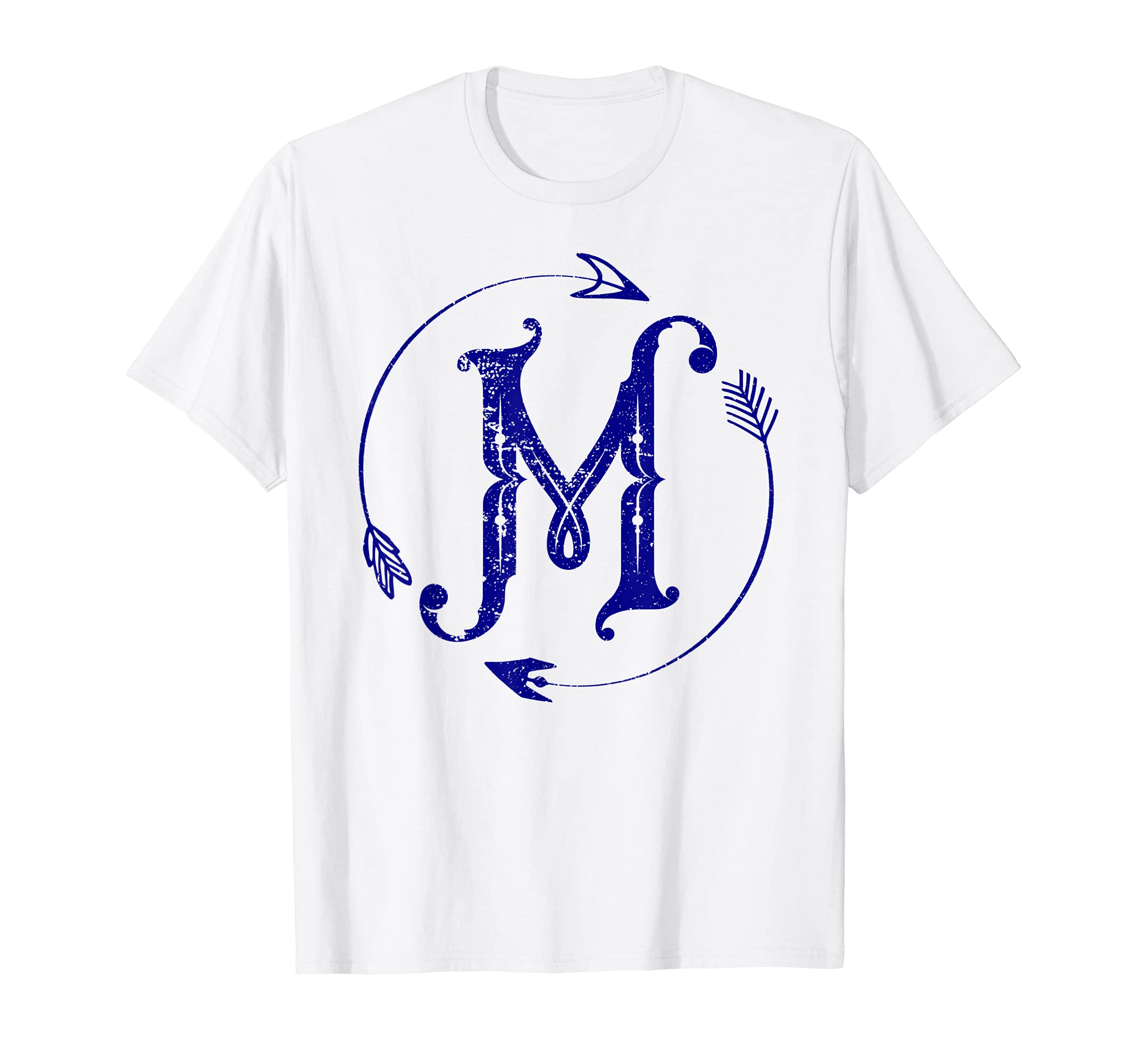 Initial M Monogram Boho Name Letter M T-Shirt - Graphic Print Unisex - T-Shirt, Sweatshirt, Hoodie