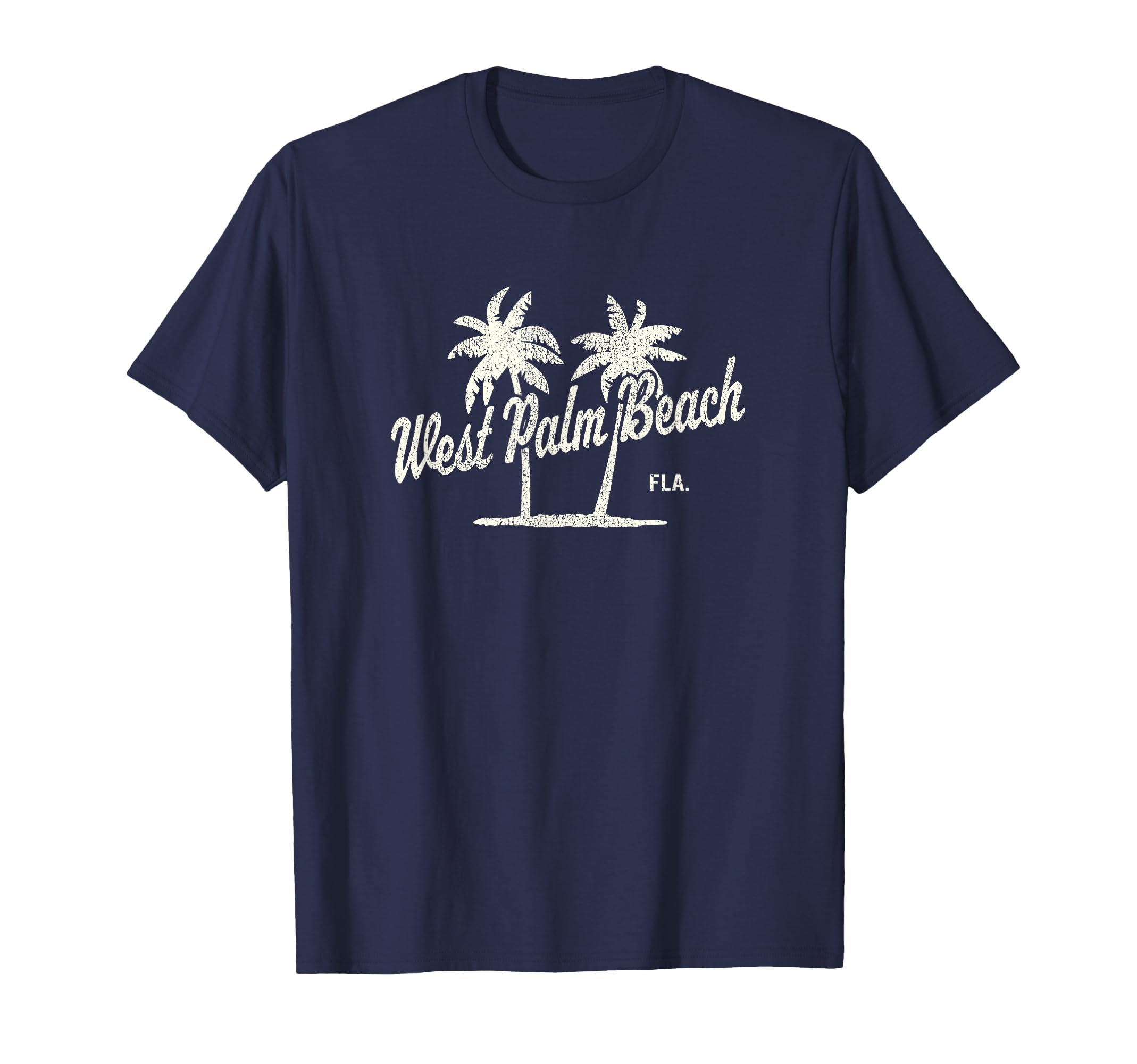 West Palm Beach Florida 70S Palm Trees T-Shirt - Unique Graphic for Adults - T-Shirt, Sweatshirt, Hoodie