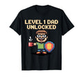 Level 1 Dad Unlocked Gamer Fathers Day T-Shirt - Trendy Graphic for Adults - T-Shirt, Sweatshirt, Hoodie