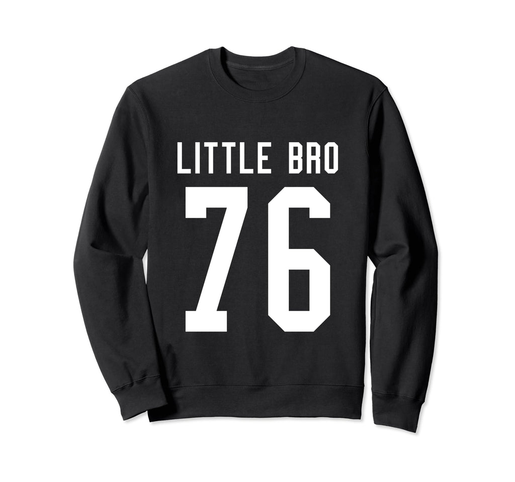 Number 76 Little Bro Biggest Fan Sweatshirt - Custom Art Print Unisex - T-Shirt, Sweatshirt, Hoodie