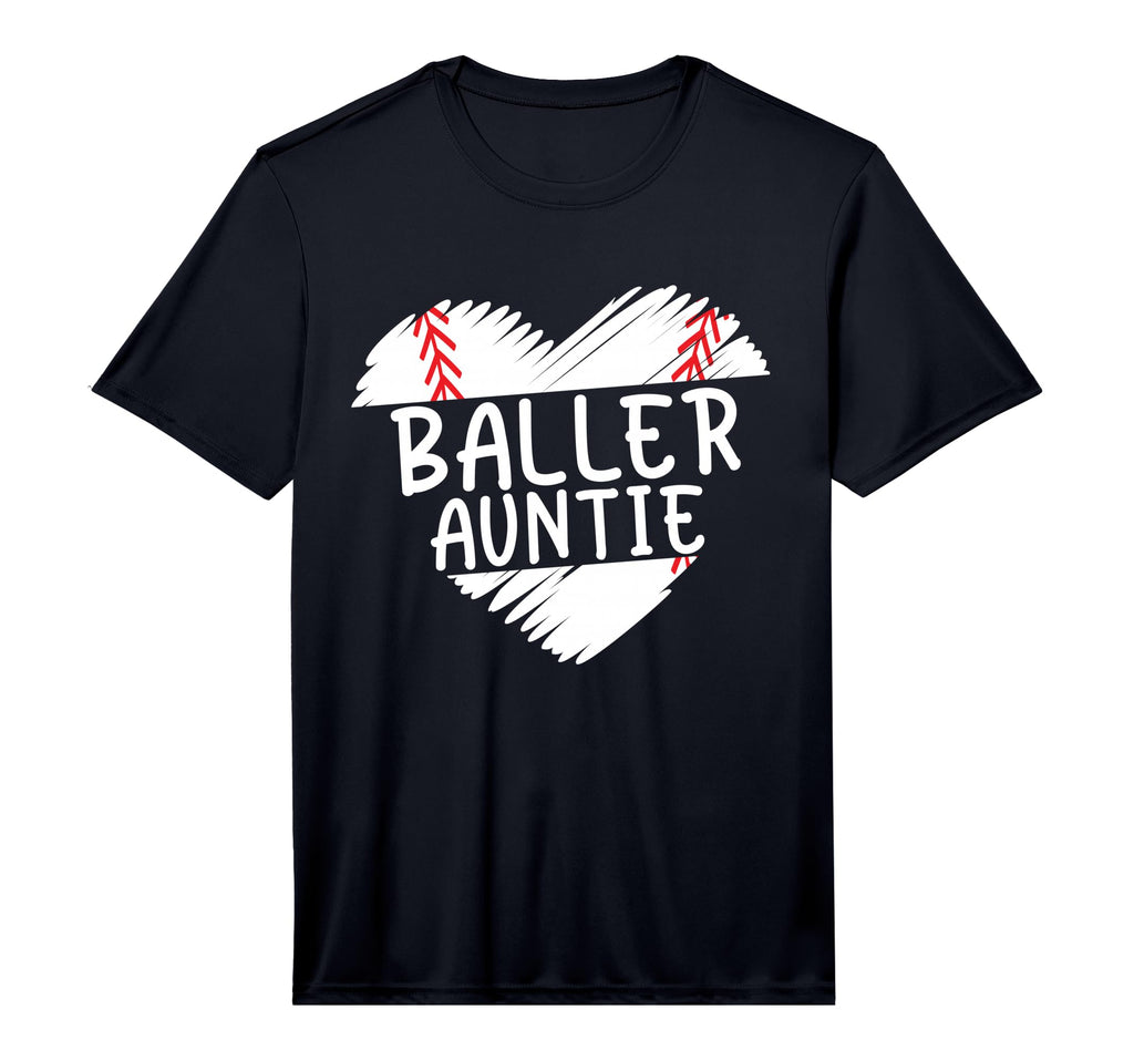 Aunt Baseball Shirts Baller Auntie T-Shirt - Unique Graphic Men Women - T-Shirt, Sweatshirt, Hoodie