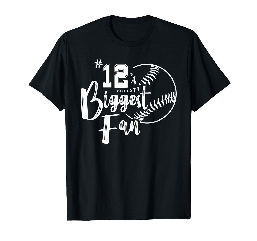Twelve 12 Biggest Fan Softball Mom Dad T-Shirt - Aesthetic Graphic Unisex - T-Shirt, Sweatshirt, Hoodie
