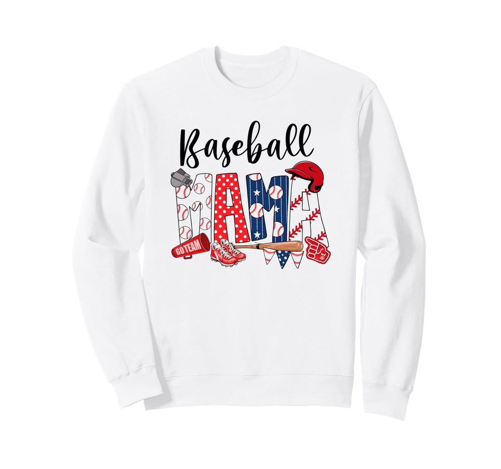 Baseball Mama Game Day Sweatshirt - Minimalist Print Unisex - T-Shirt, Sweatshirt, Hoodie