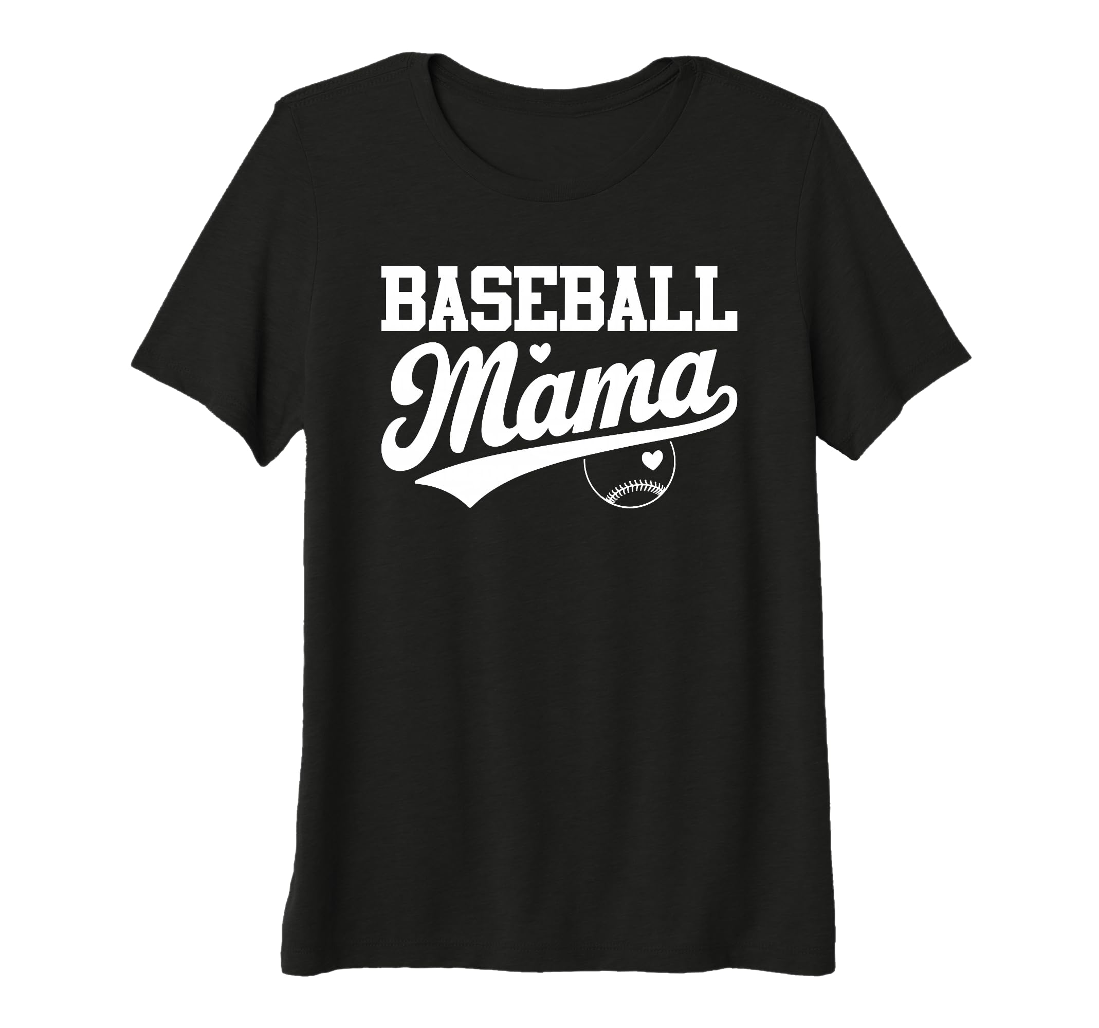 Womens Baseball Mama Heart Game Day T-Shirt - Unique Graphic Men Women - T-Shirt, Sweatshirt, Hoodie