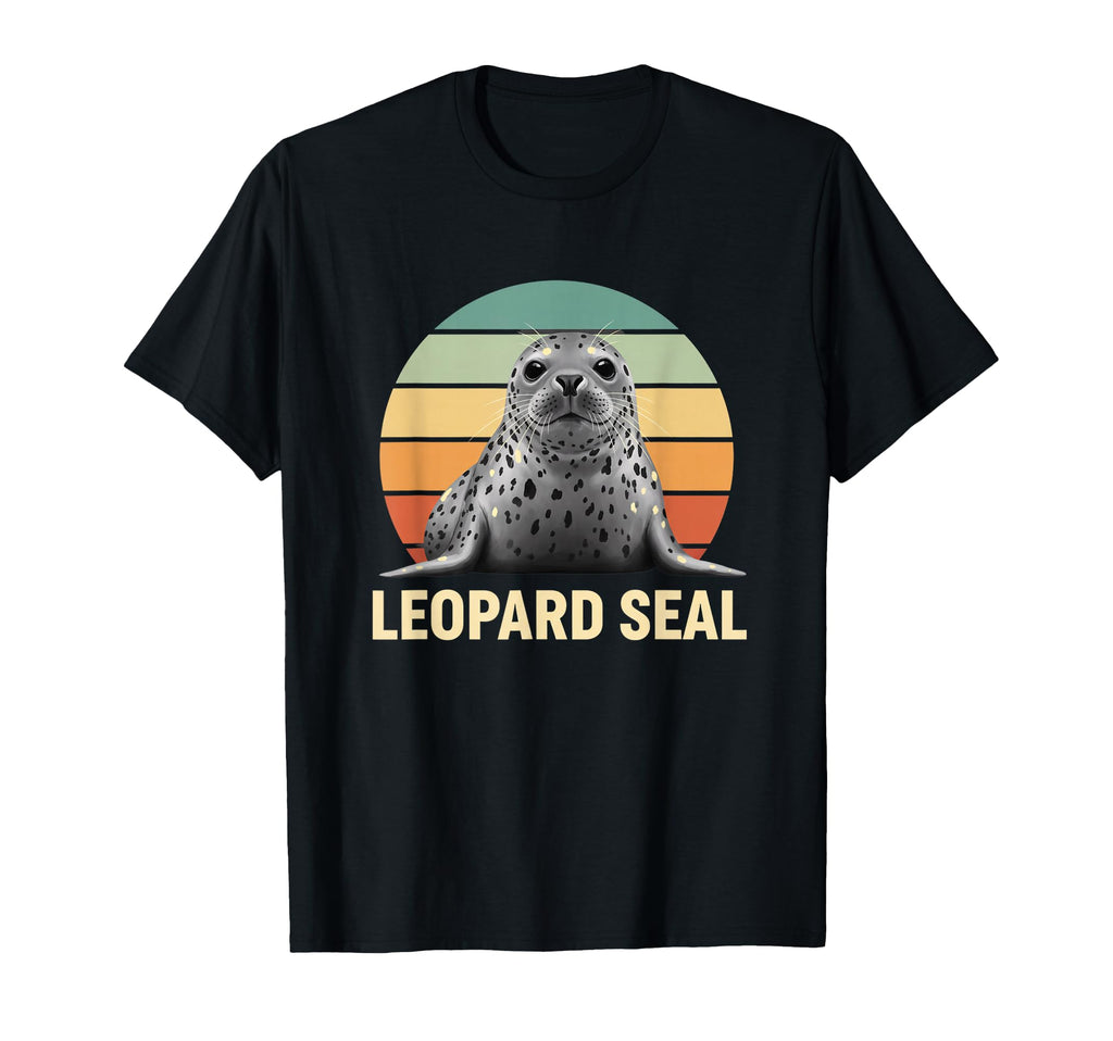Leopard Seal Animal Sunset T-Shirt - Fun Novelty Design for Adults - T-Shirt, Sweatshirt, Hoodie