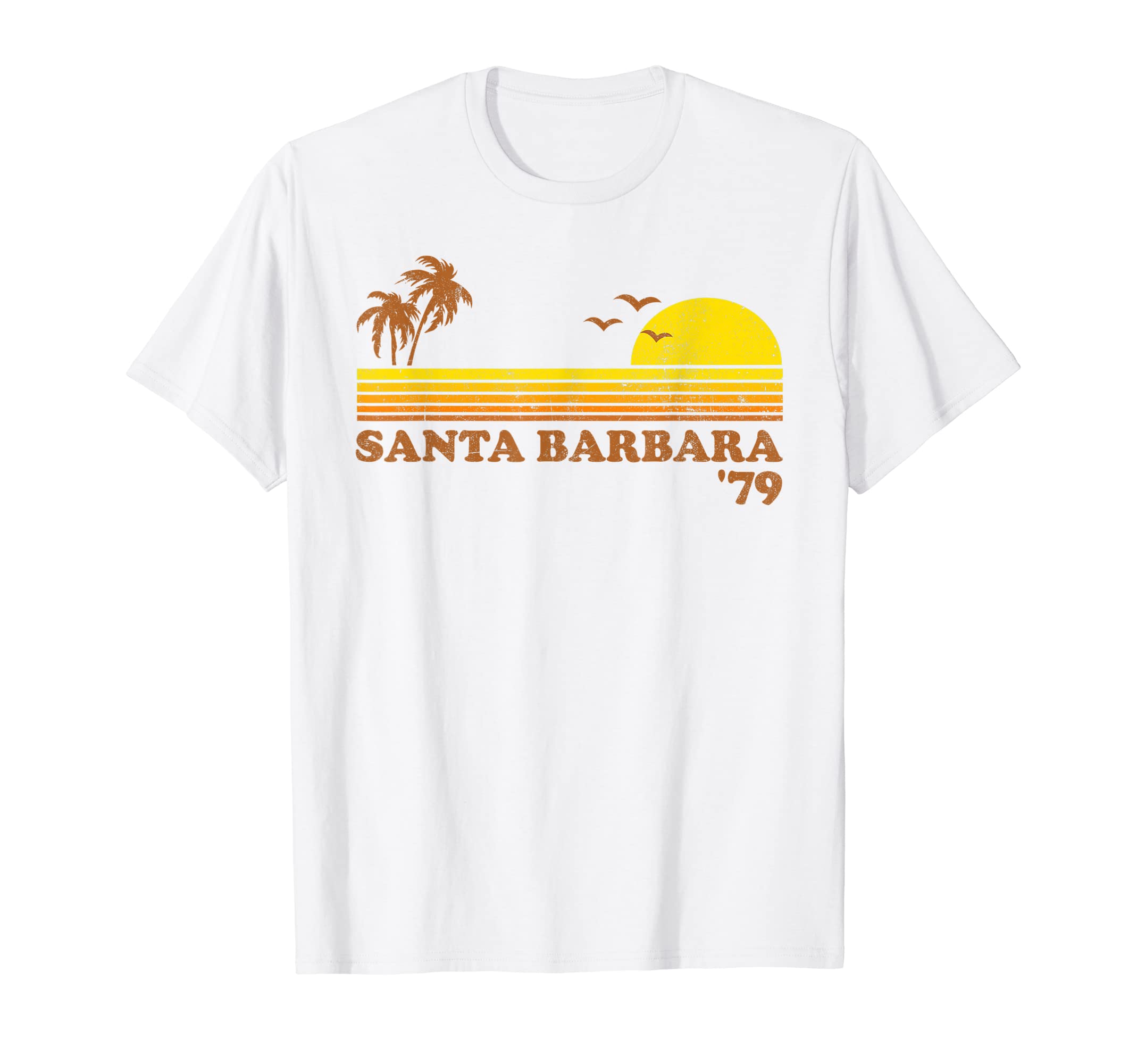 Santa Barbara Beach California Sunset T-Shirt - Minimalist Print Men Women - T-Shirt, Sweatshirt, Hoodie