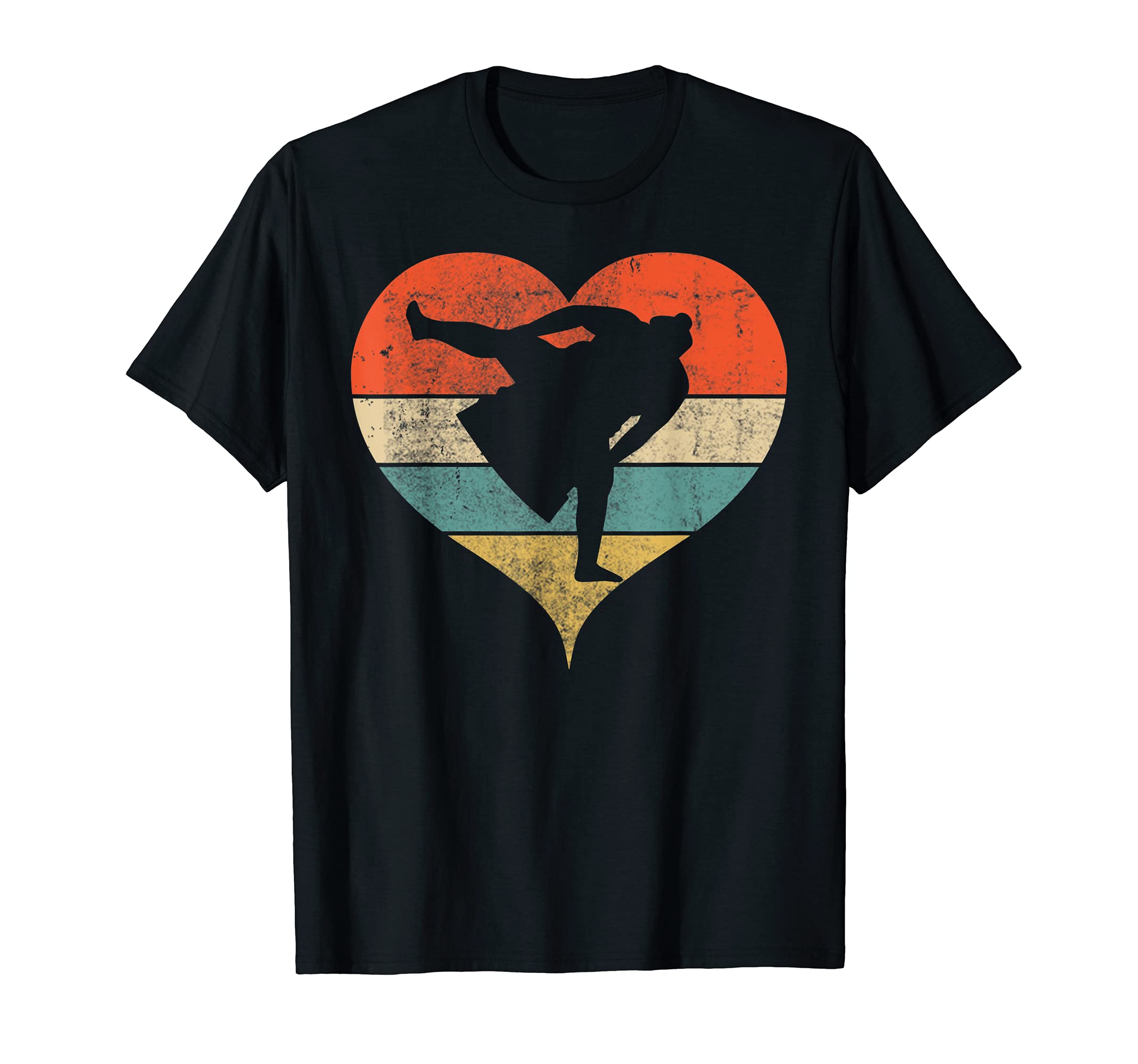 Sumo Wrestling Love Sumo Sunset Heart T-Shirt - Aesthetic Graphic Unisex - T-Shirt, Sweatshirt, Hoodie