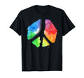 Peace Sign Watercolor Rainbow 70S 80S T-Shirt - Custom Art Print Men Women - T-Shirt, Sweatshirt, Hoodie
