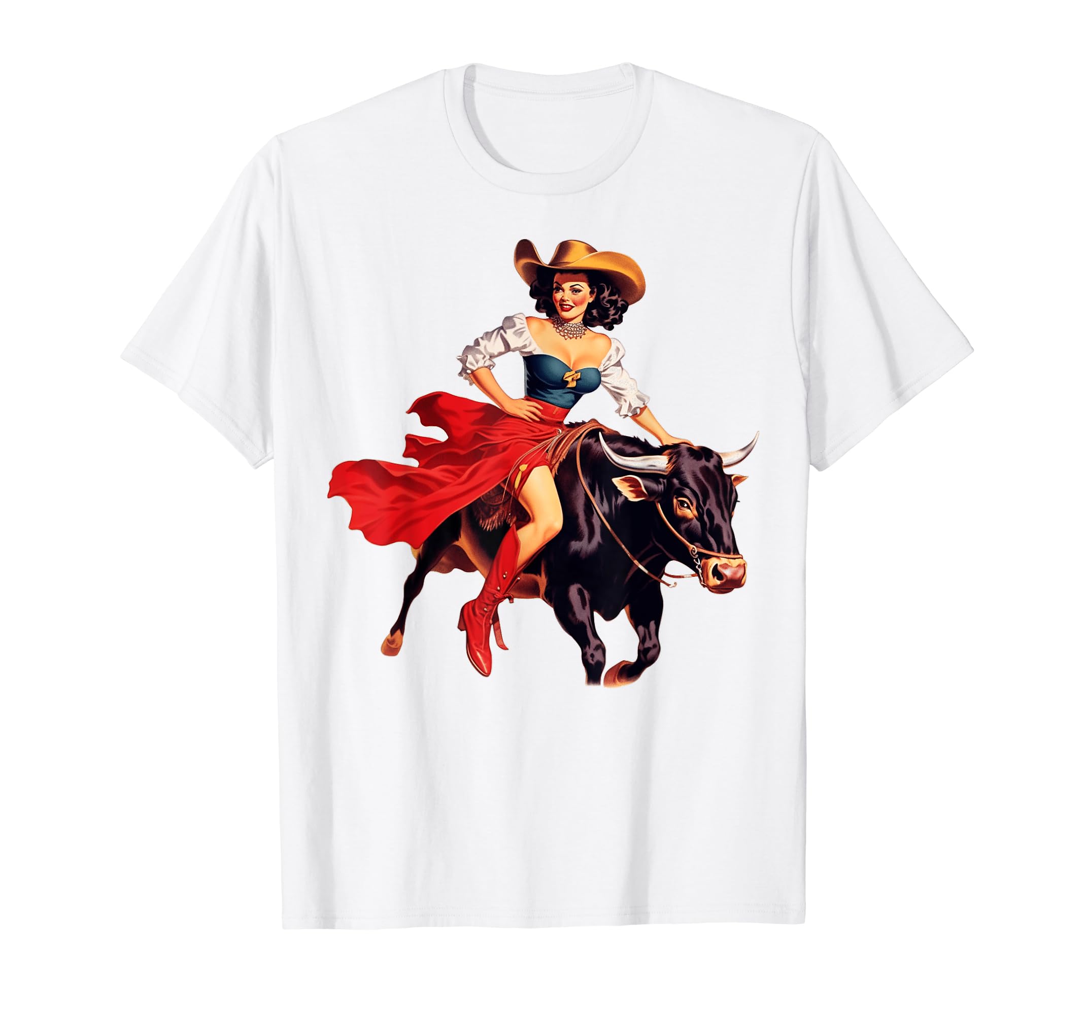 Cowboy Rodeo Horse Riding Usa Cowboy T-Shirt - Unique Graphic Unisex - T-Shirt, Sweatshirt, Hoodie