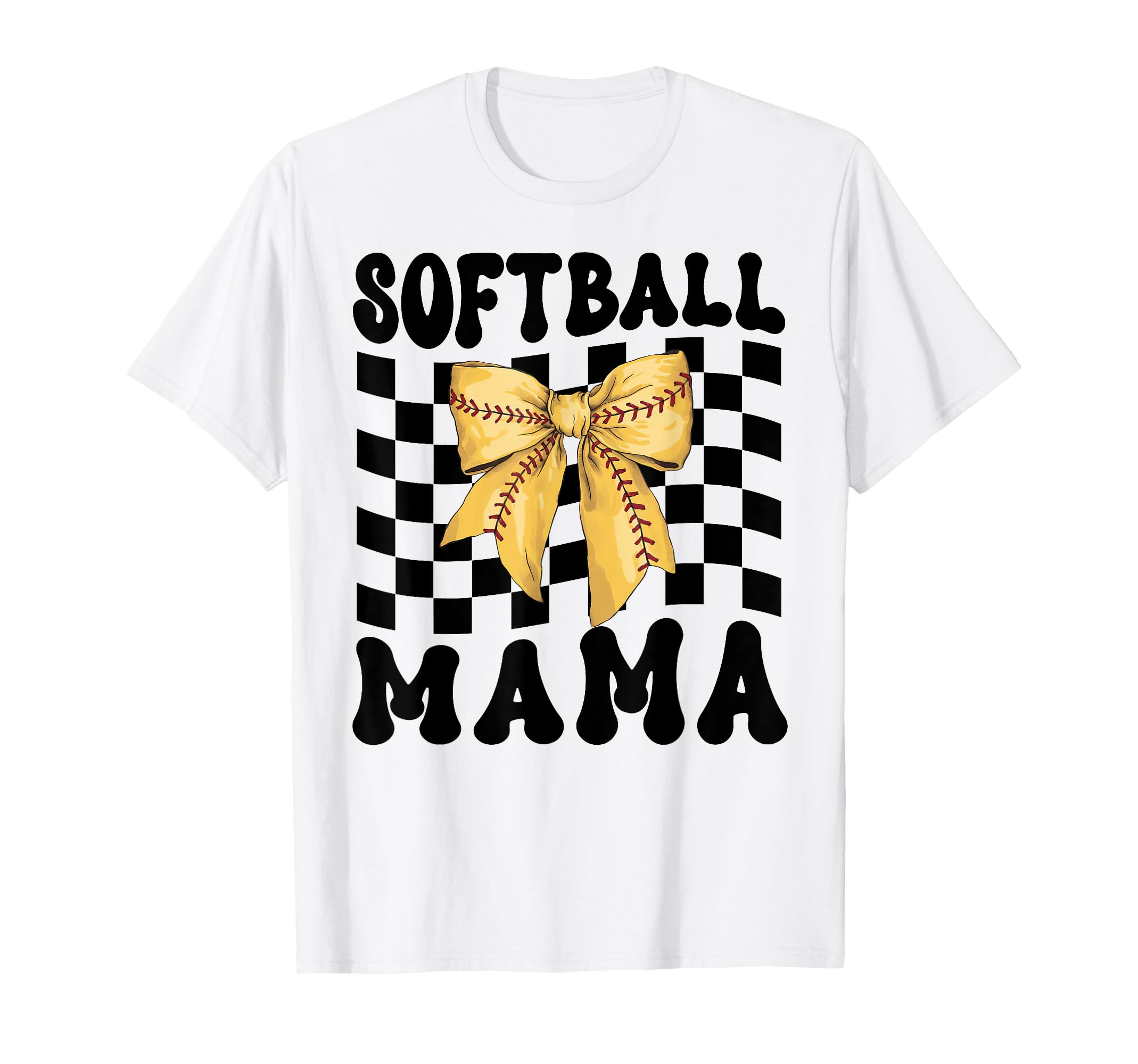 Softball Mama Coquette Bow Game Day Funny T-Shirt - Trendy Graphic Unisex - T-Shirt, Sweatshirt, Hoodie