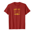 Lake Life Boater And Kayak Distressed T-Shirt - Novelty Apparel Men Women - T-Shirt, Sweatshirt, Hoodie