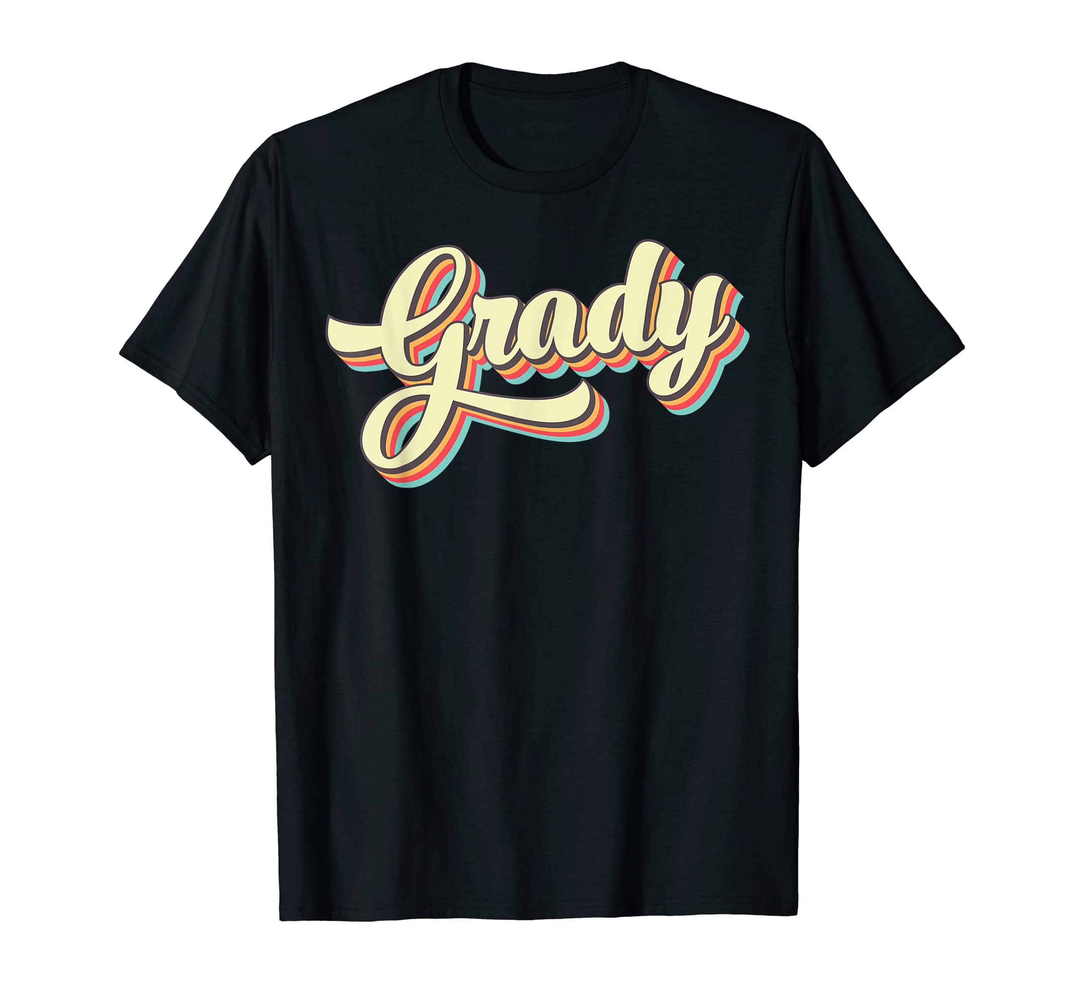 Grady Art Baseball Font T-Shirt - Minimalist Print Men Women - T-Shirt, Sweatshirt, Hoodie