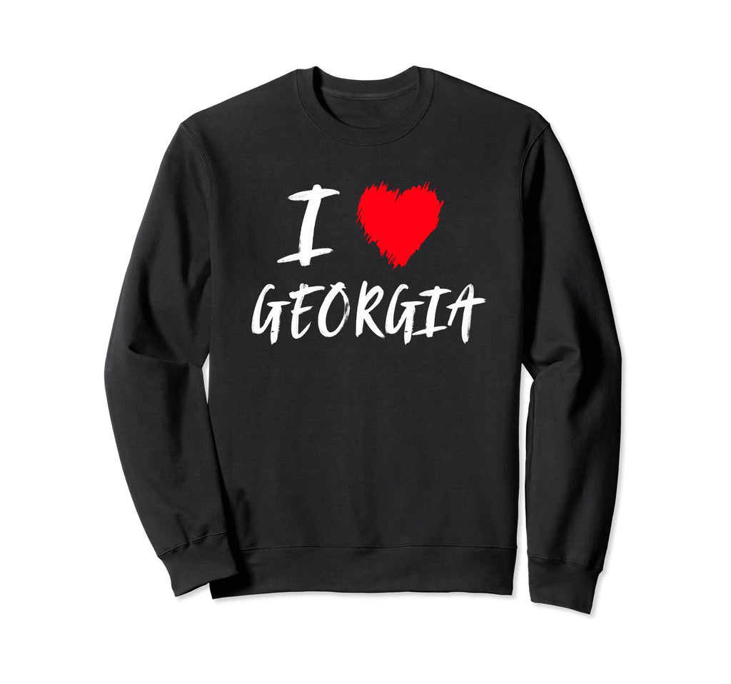 I Love Georgia Distressed Grunge Sweatshirt - Aesthetic Graphic Men Women - T-Shirt, Sweatshirt, Hoodie