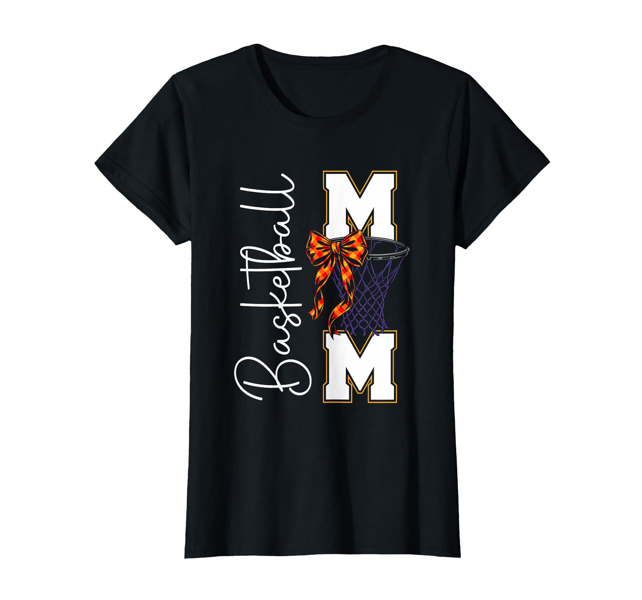 Basketball Mom Bow Game Day Funny T-Shirt - Fun Novelty Design Unisex - T-Shirt, Sweatshirt, Hoodie