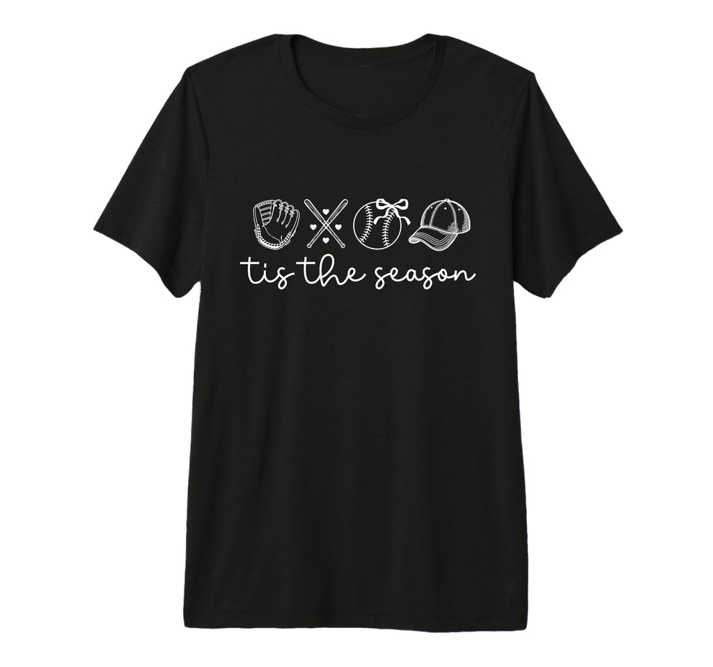 Tis Season Baseball Glove Bat Ball T-Shirt - Streetwear Style Men Women - T-Shirt, Sweatshirt, Hoodie