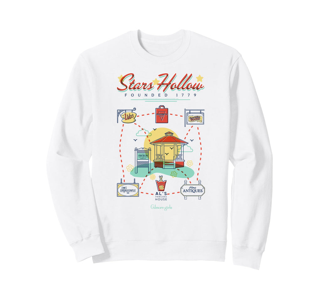 Gilmore Colorful Stars Hollow Sweatshirt - Fun Novelty Design for Adults - T-Shirt, Sweatshirt, Hoodie