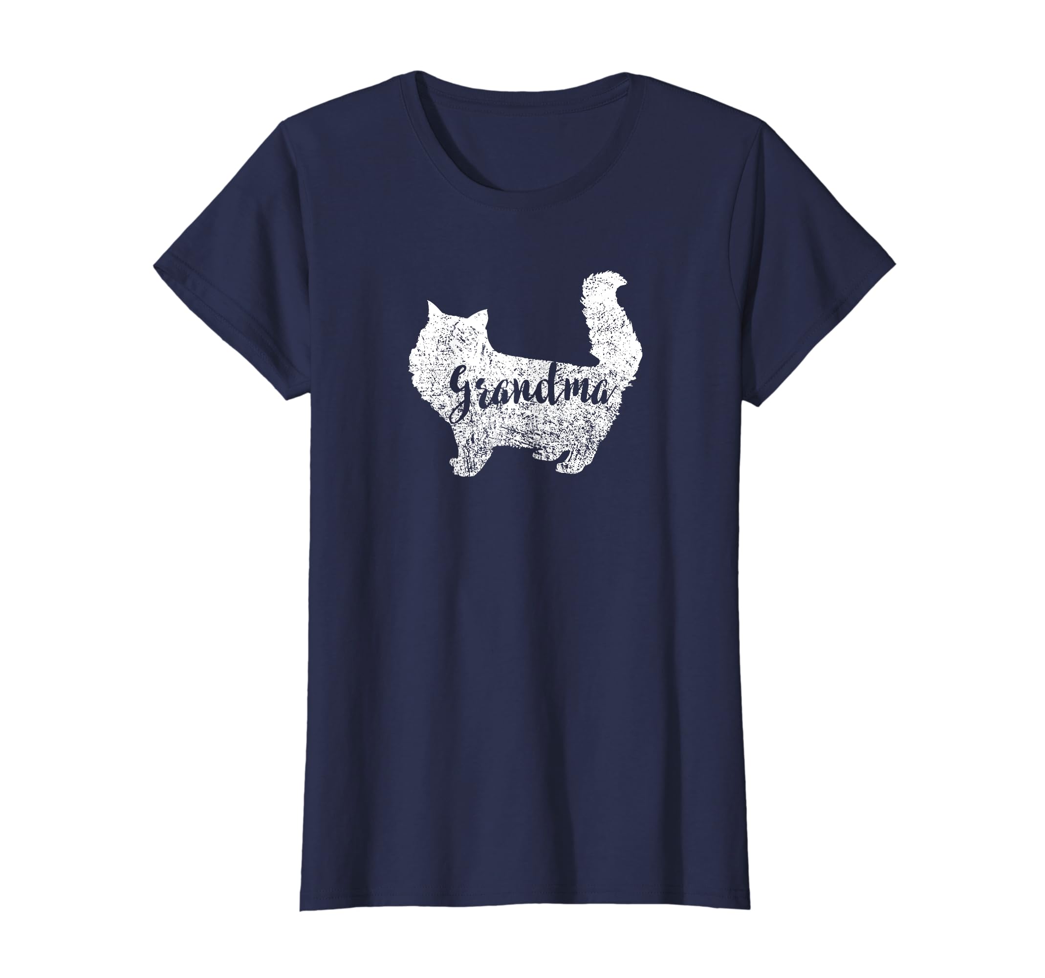 Womens Grandma Cat Distressed T-Shirt - Minimalist Print Men Women - T-Shirt, Sweatshirt, Hoodie