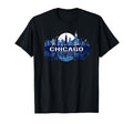 Chicago Skyline Night Moon And City T-Shirt - Trendy Graphic Men Women - T-Shirt, Sweatshirt, Hoodie