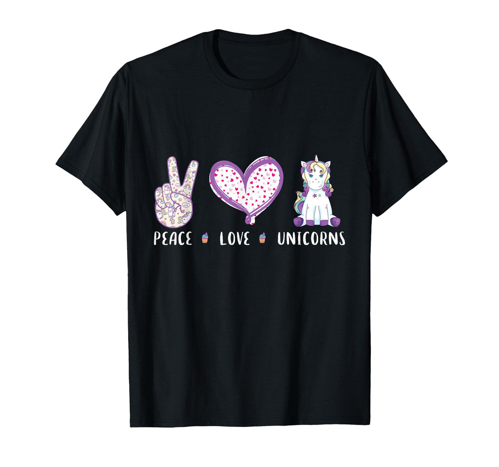 Peace Love Unicorns Gifts Children T-Shirt - Unique Graphic Unisex - T-Shirt, Sweatshirt, Hoodie