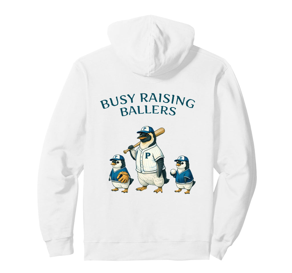Busy Raising Baller Baseball Softball Hoodie - Trendy Graphic for Adults - T-Shirt, Sweatshirt, Hoodie