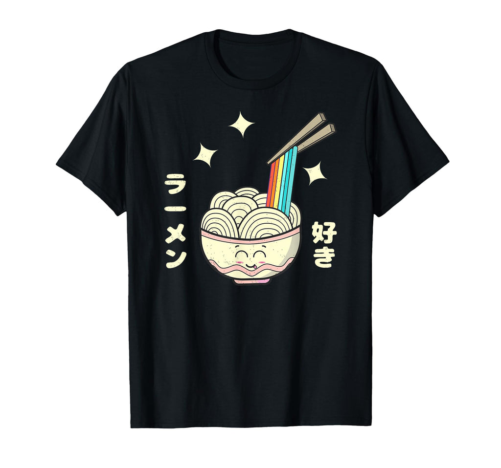 Rainbow Ramen Kawaii Anime Japan T-Shirt - Fun Novelty Design Unisex - T-Shirt, Sweatshirt, Hoodie
