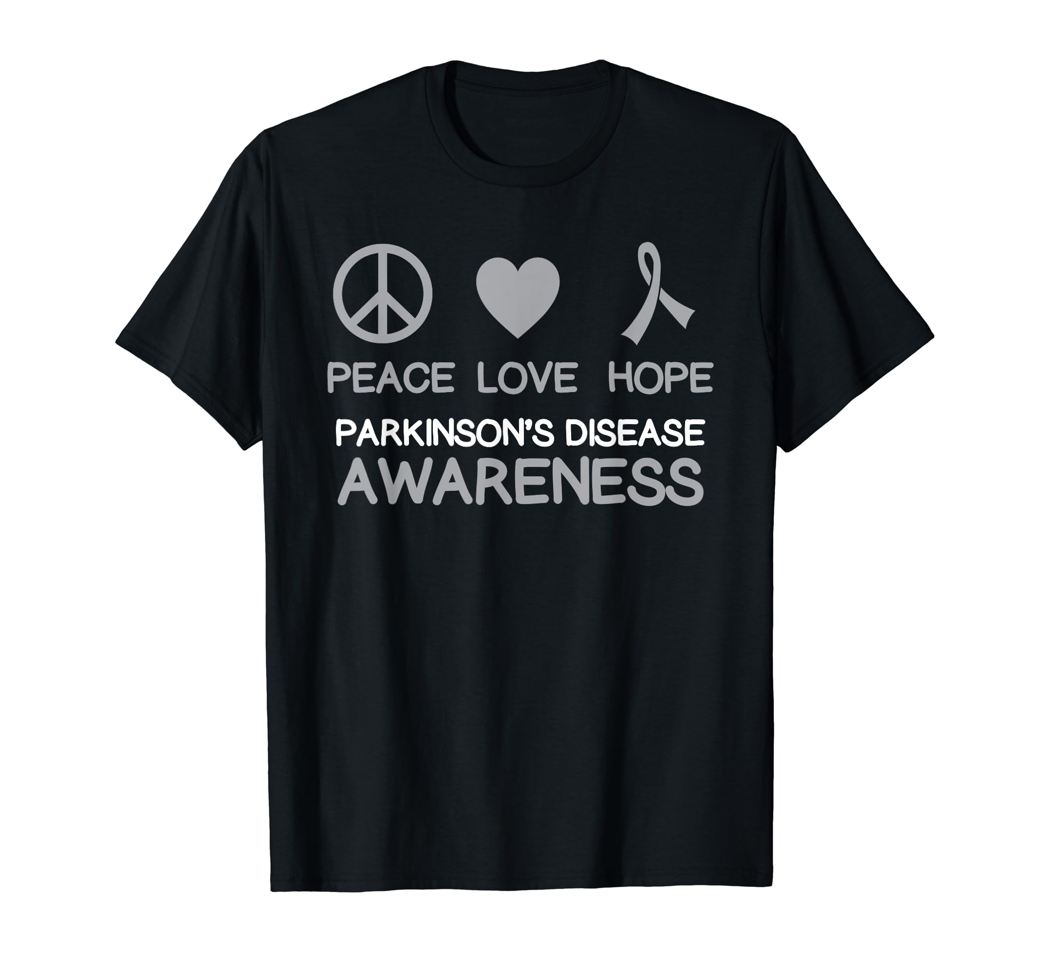 Parkinsons Disease Awareness Peace T-Shirt - Fun Novelty Design Unisex - T-Shirt, Sweatshirt, Hoodie