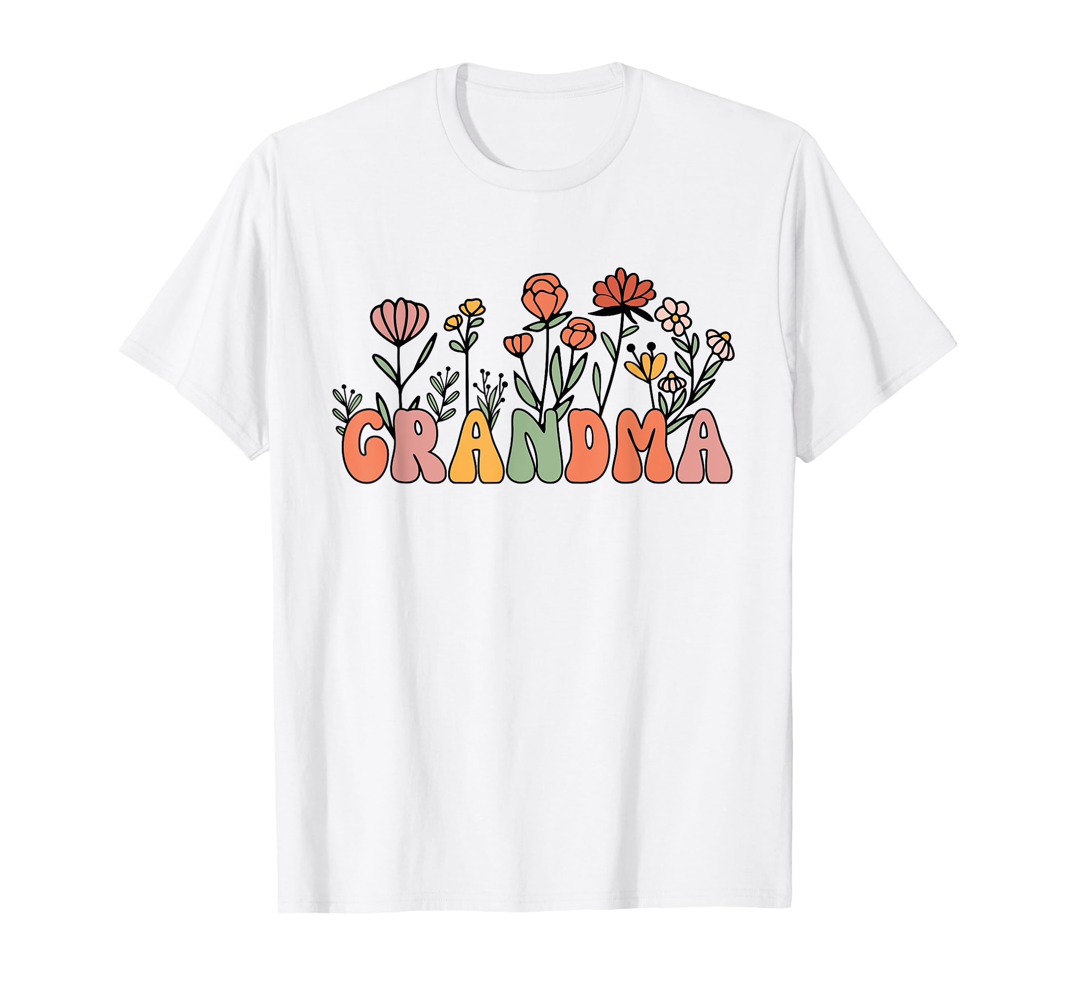 Boho Groovy Wildflower Grandma T-Shirt - Aesthetic Graphic Men Women - T-Shirt, Sweatshirt, Hoodie