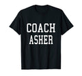 Coach Asher Custom Football Soccer T-Shirt - Minimalist Print for Adults - T-Shirt, Sweatshirt, Hoodie