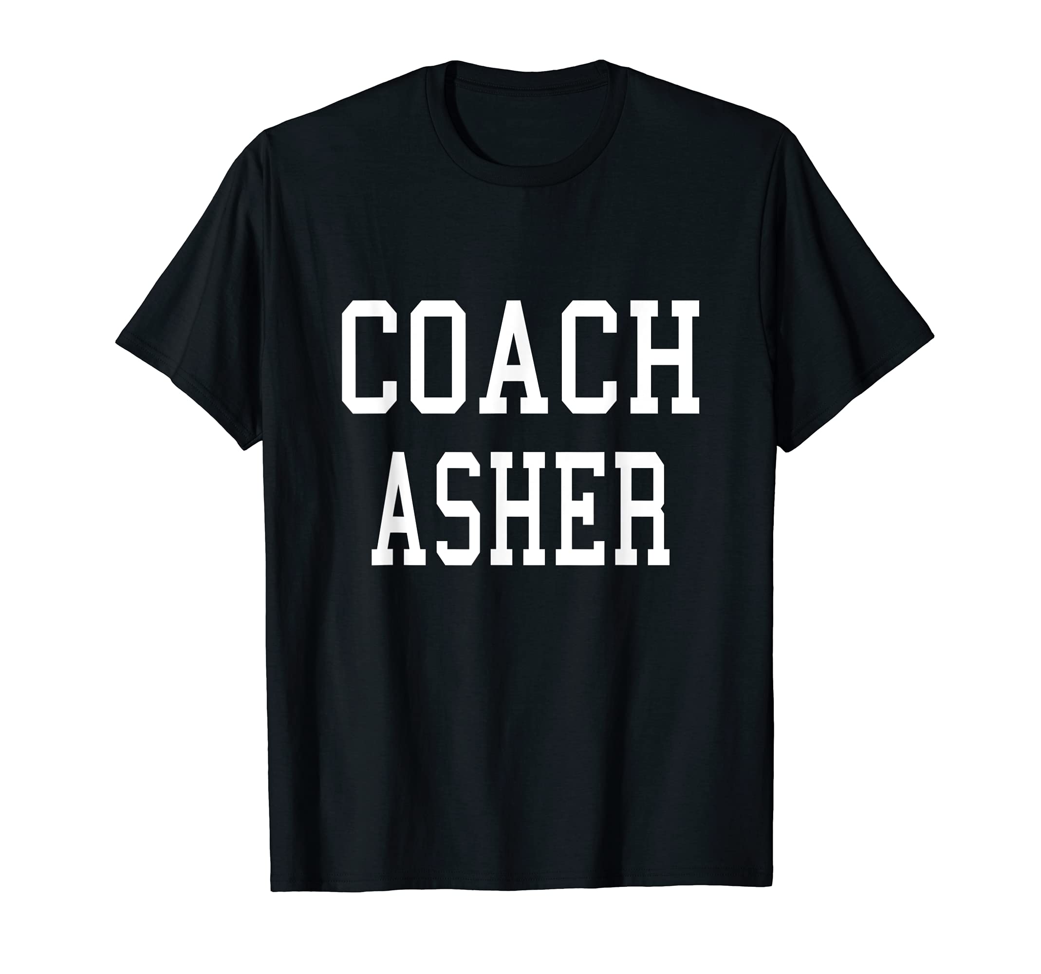 Coach Asher Custom Football Soccer T-Shirt - Minimalist Print for Adults - T-Shirt, Sweatshirt, Hoodie