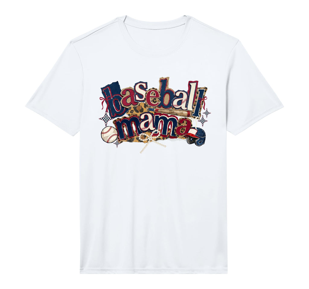 Baseball Mama Leopard Coquette Bow T-Shirt - Streetwear Style Unisex - T-Shirt, Sweatshirt, Hoodie