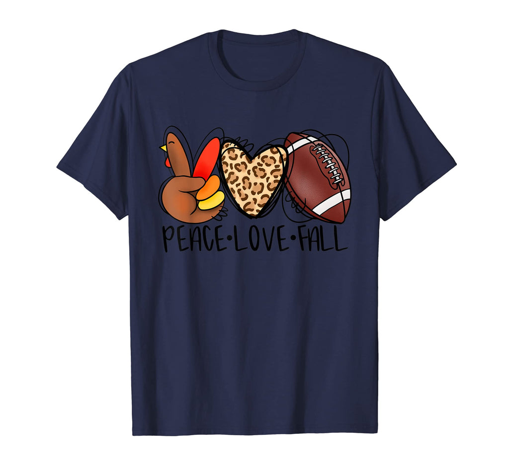 Thanksgiving Football Leopard Heart T-Shirt - Trendy Graphic for Adults - T-Shirt, Sweatshirt, Hoodie