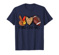 Thanksgiving Football Leopard Heart T-Shirt - Trendy Graphic for Adults - T-Shirt, Sweatshirt, Hoodie