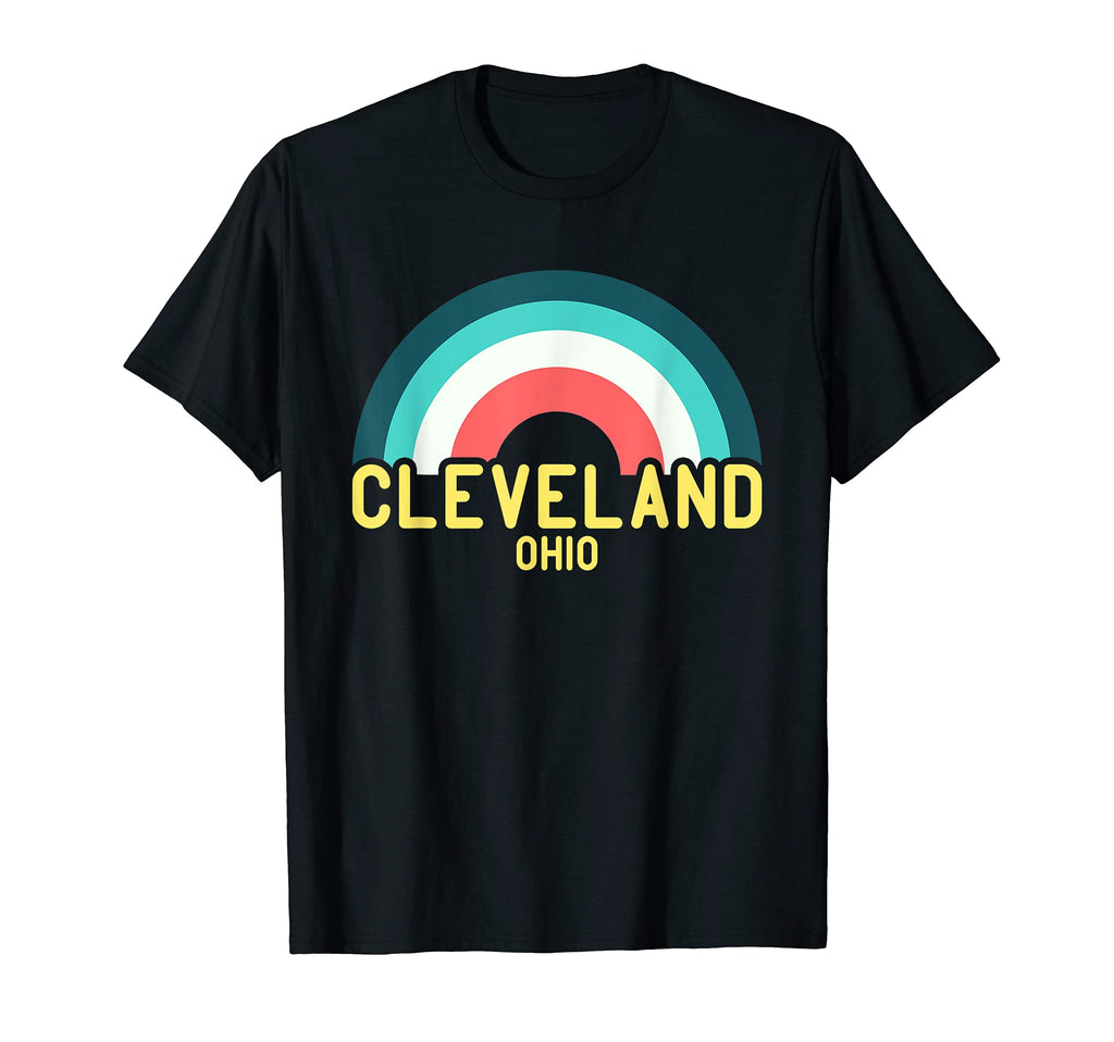Cleveland Ohio Rainbow T-Shirt - Aesthetic Graphic Unisex - T-Shirt, Sweatshirt, Hoodie