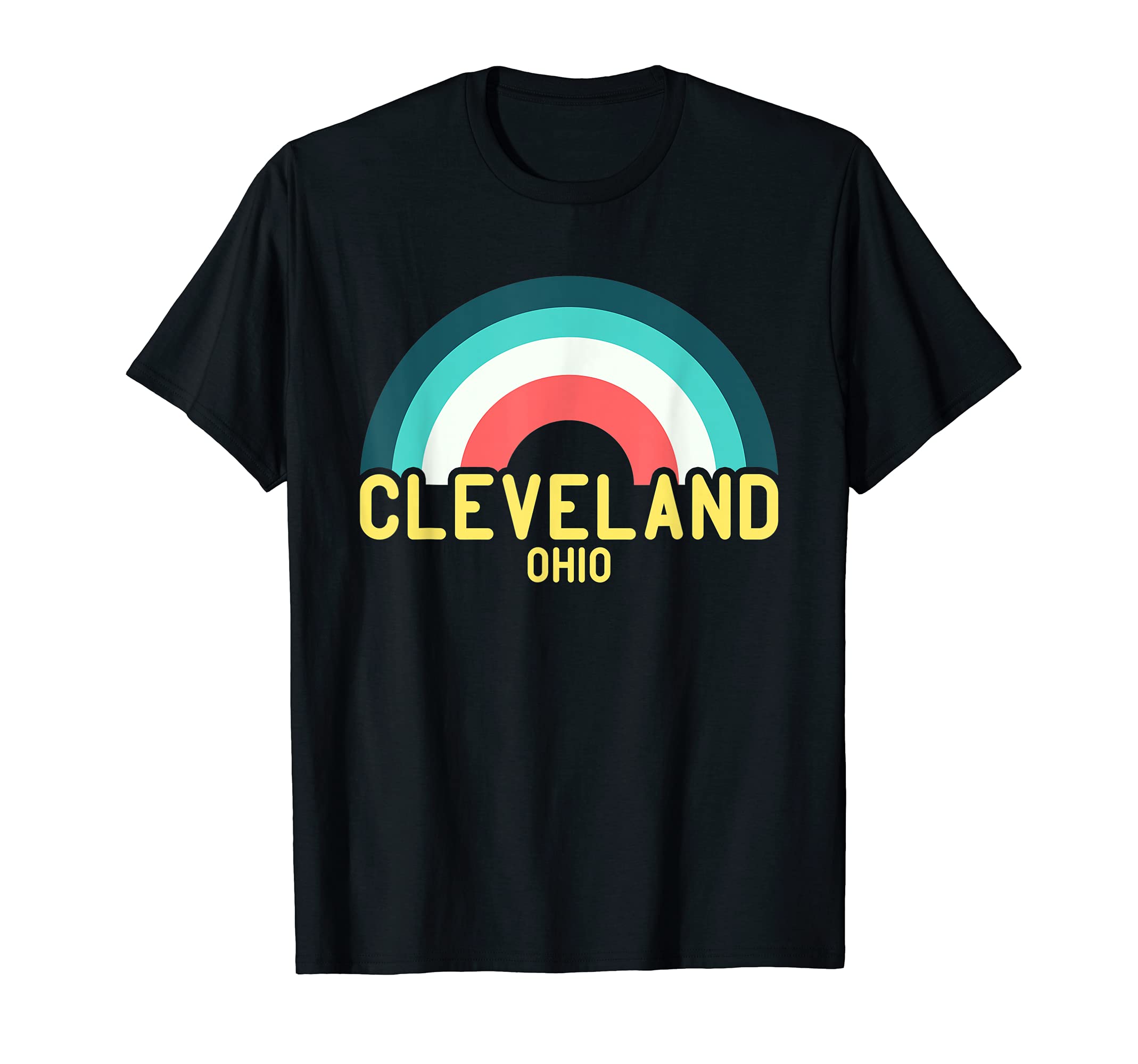 Cleveland Ohio Rainbow T-Shirt - Aesthetic Graphic Unisex - T-Shirt, Sweatshirt, Hoodie