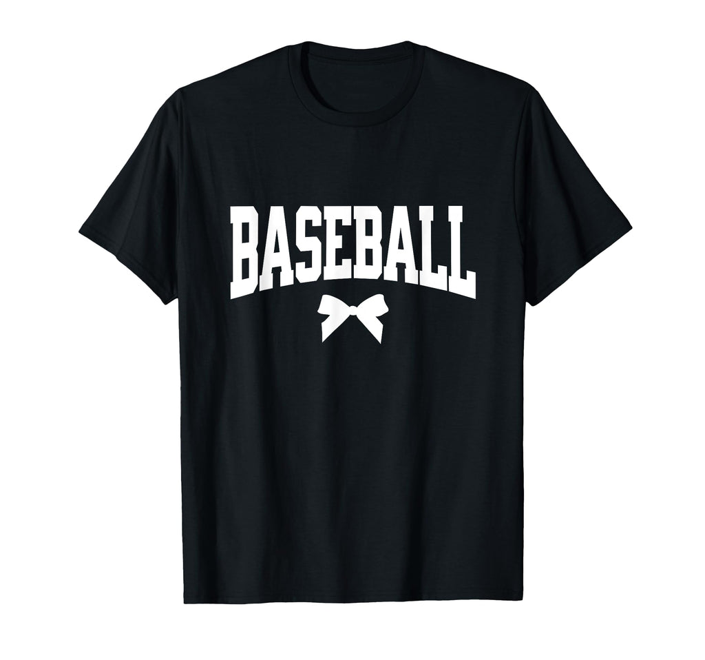 Baseball Bow Baseball Mom Coach T-Shirt - Casual Everyday Wear for Adults - T-Shirt, Sweatshirt, Hoodie