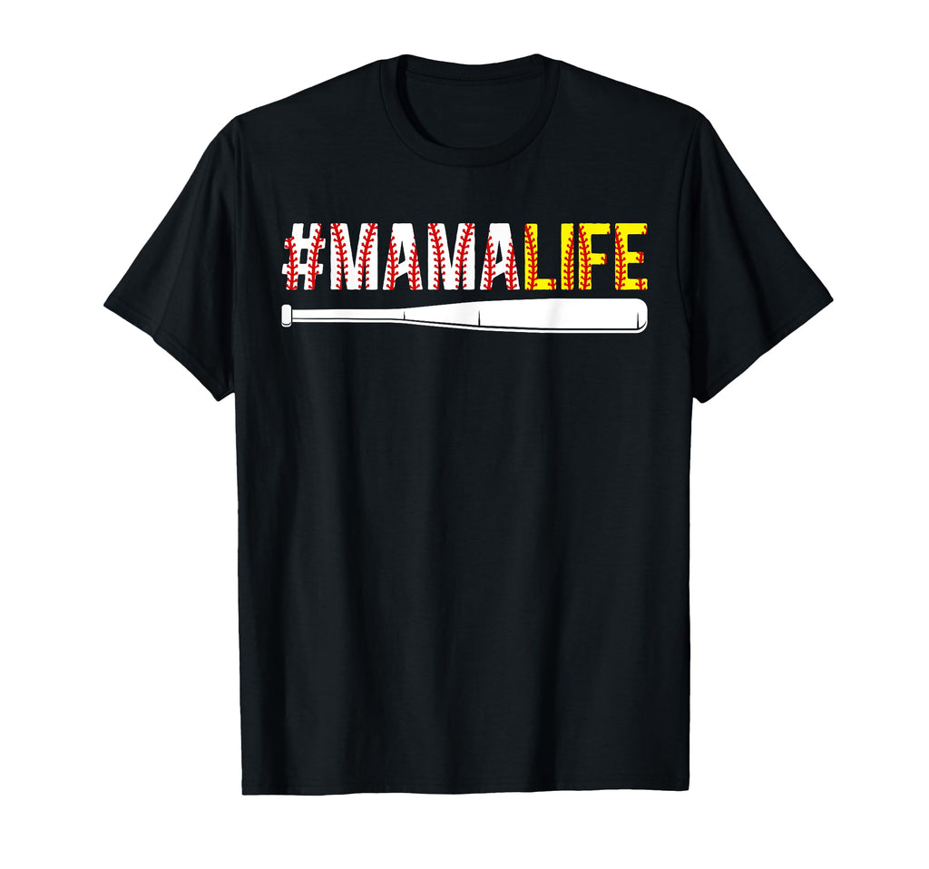 Baseball Softball Mama Life Softball T-Shirt - Custom Art Print for Adults - T-Shirt, Sweatshirt, Hoodie