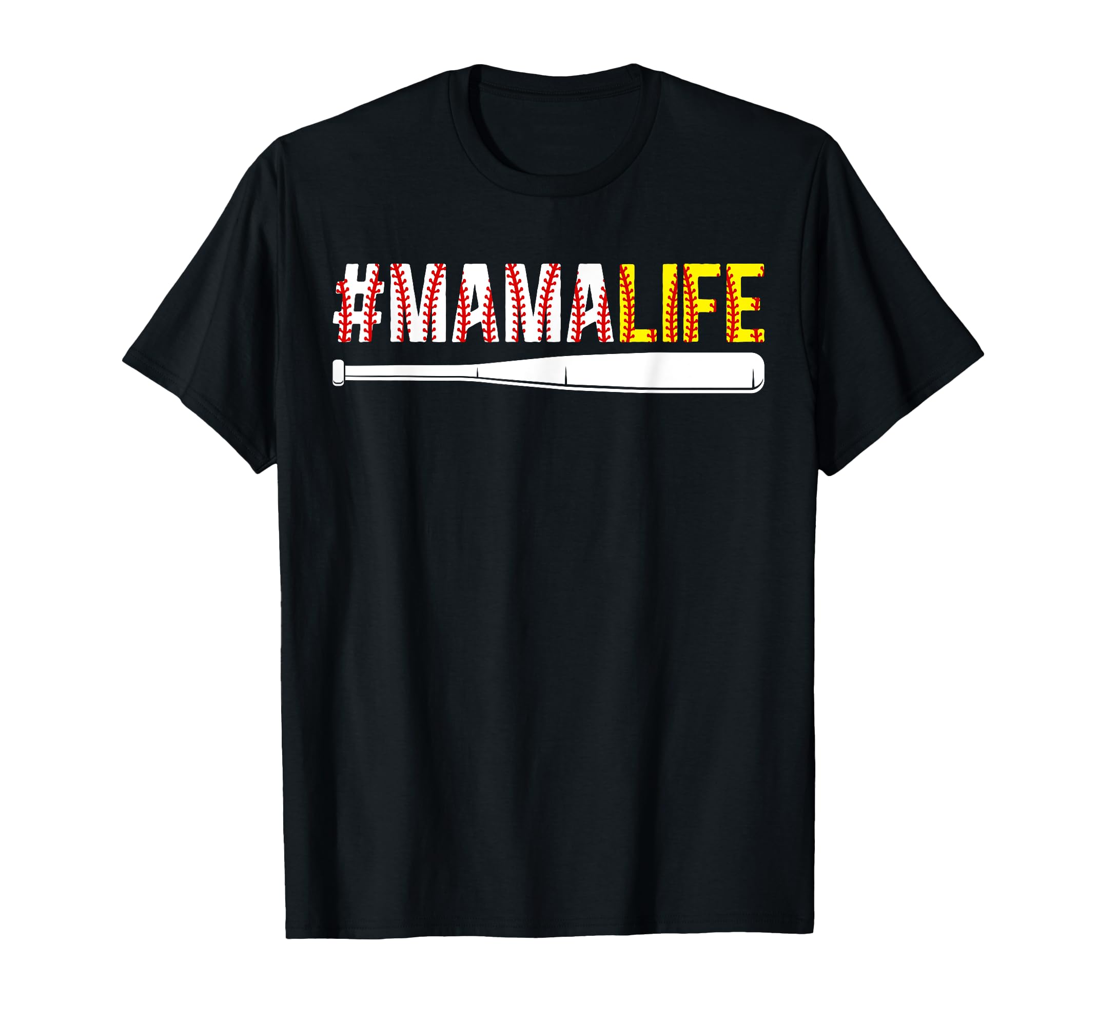 Baseball Softball Mama Life Softball T-Shirt - Custom Art Print for Adults - T-Shirt, Sweatshirt, Hoodie