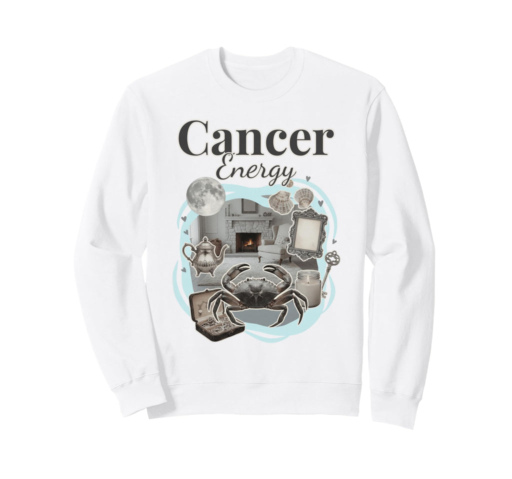 Cancer Energy Zodiac Birthday Y2K Sweatshirt - Graphic Print Unisex - T-Shirt, Sweatshirt, Hoodie