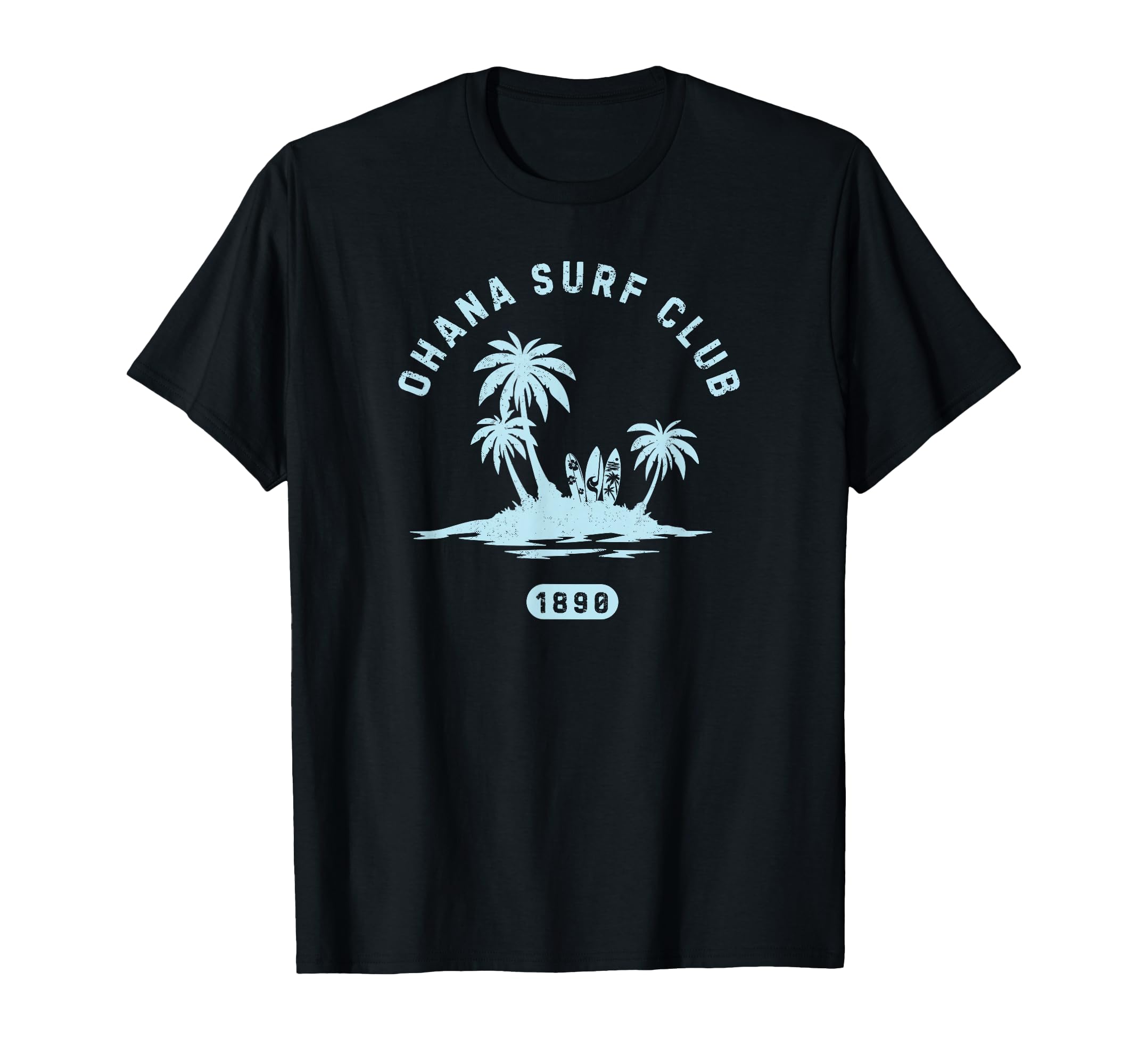 Ohana Surf Club Hawaiian Island Beach T-Shirt - Custom Art Print Men Women - T-Shirt, Sweatshirt, Hoodie
